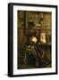 Corot's Studio, Young Woman Before an Easel-Jean-Baptiste-Camille Corot-Framed Giclee Print