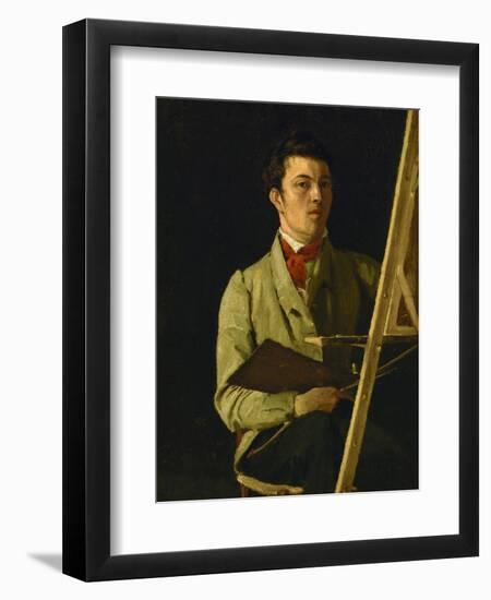 Corot, Self-Portrait (1825)-Jean-Baptiste-Camille Corot-Framed Premium Giclee Print