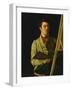 Corot, Self-Portrait (1825)-Jean-Baptiste-Camille Corot-Framed Giclee Print