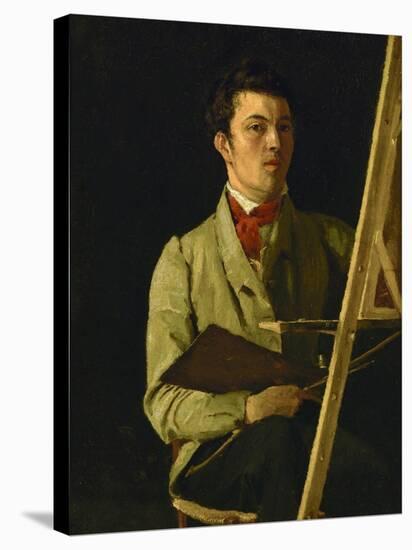 Corot, Self-Portrait (1825)-Jean-Baptiste-Camille Corot-Stretched Canvas