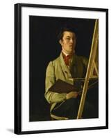 Corot, Self-Portrait (1825)-Jean-Baptiste-Camille Corot-Framed Giclee Print