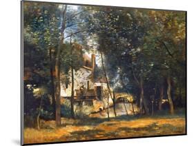 Corot: The Mill-Jean-Baptiste-Camille Corot-Mounted Giclee Print