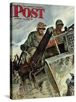 "Corp of Engineers," Saturday Evening Post Cover, October 28, 1944-Mead Schaeffer-Stretched Canvas