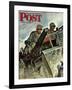 "Corp of Engineers," Saturday Evening Post Cover, October 28, 1944-Mead Schaeffer-Framed Giclee Print