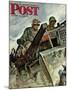 "Corp of Engineers," Saturday Evening Post Cover, October 28, 1944-Mead Schaeffer-Mounted Giclee Print