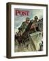 "Corp of Engineers," Saturday Evening Post Cover, October 28, 1944-Mead Schaeffer-Framed Premium Giclee Print