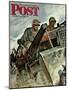 "Corp of Engineers," Saturday Evening Post Cover, October 28, 1944-Mead Schaeffer-Mounted Premium Giclee Print