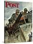 "Corp of Engineers," Saturday Evening Post Cover, October 28, 1944-Mead Schaeffer-Stretched Canvas