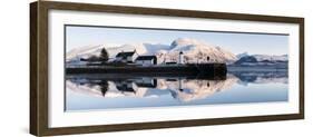 Corpach Lighthouse on Loch Eil with Ben Nevis and Fort William in the Background, Highland Region,-Nadia Isakova-Framed Photographic Print