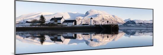 Corpach Lighthouse on Loch Eil with Ben Nevis and Fort William in the Background, Highland Region,-Nadia Isakova-Mounted Photographic Print