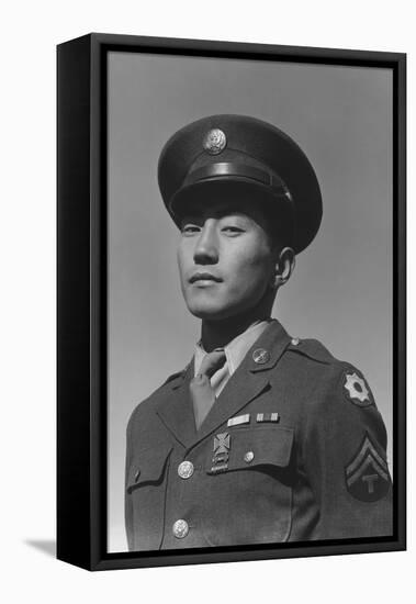 Corporal Jimmy Shohara-Ansel Adams-Framed Stretched Canvas