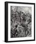 Corporal Joseph Davies and Eight Men Routing with the Bayoney a Party of Germans-Edgar Alfred Holloway-Framed Giclee Print