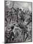 Corporal Joseph Davies and Eight Men Routing with the Bayoney a Party of Germans-Edgar Alfred Holloway-Mounted Giclee Print