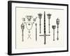 Corporation Plate and Insignia, Scarborough. Maces and Sword, Worcester. Maces, Warwick. Uk-null-Framed Giclee Print