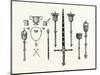 Corporation Plate and Insignia, Scarborough. Maces and Sword, Worcester. Maces, Warwick. Uk-null-Mounted Giclee Print