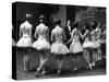 Corps de Ballet Listening to Ballet Master During Rehearsal of "Swan Lake" at Paris Opera-Alfred Eisenstaedt-Stretched Canvas