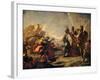 Corpse of Darius Is Shown to Alexander-Antonio Pellegrini-Framed Art Print