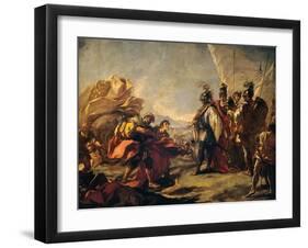 Corpse of Darius Is Shown to Alexander-Antonio Pellegrini-Framed Art Print