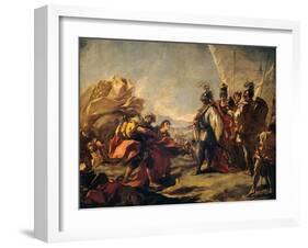 Corpse of Darius Is Shown to Alexander-Antonio Pellegrini-Framed Art Print