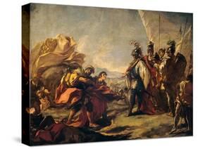 Corpse of Darius Is Shown to Alexander-Antonio Pellegrini-Stretched Canvas