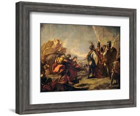 Corpse of Darius Is Shown to Alexander-Antonio Pellegrini-Framed Art Print