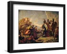 Corpse of Darius Is Shown to Alexander-Antonio Pellegrini-Framed Art Print