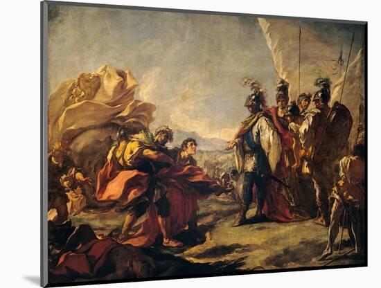 Corpse of Darius Is Shown to Alexander-Antonio Pellegrini-Mounted Art Print