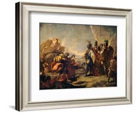 Corpse of Darius Is Shown to Alexander-Antonio Pellegrini-Framed Art Print