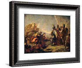 Corpse of Darius Is Shown to Alexander-Antonio Pellegrini-Framed Art Print