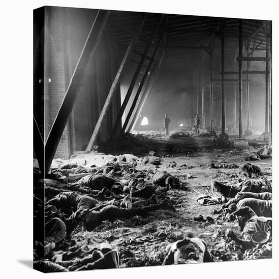 Corpses Litter Gardelegen Warehouse After SS Guards Burn Prisoners to Keep Them Out of Allied Hands-William Vandivert-Stretched Canvas