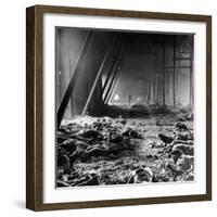 Corpses Litter Gardelegen Warehouse After SS Guards Burn Prisoners to Keep Them Out of Allied Hands-William Vandivert-Framed Photographic Print