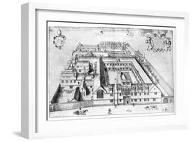 Corpus Christi College, Oxford-David Loggan-Framed Premium Giclee Print