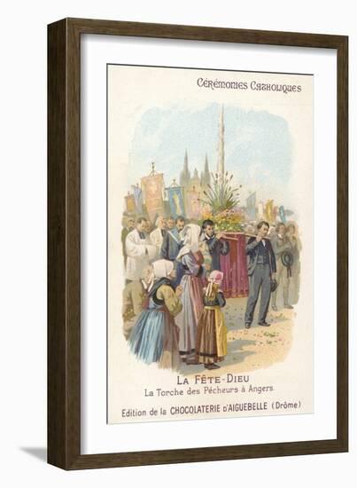 Corpus Christi Procession of the Fishermen of Angers, France-null-Framed Giclee Print