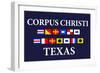 Corpus Christi, Texas - Nautical Flag-Lantern Press-Framed Art Print