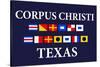 Corpus Christi, Texas - Nautical Flag-Lantern Press-Stretched Canvas