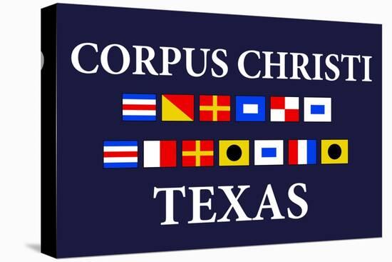 Corpus Christi, Texas - Nautical Flag-Lantern Press-Stretched Canvas