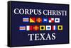 Corpus Christi, Texas - Nautical Flag-Lantern Press-Framed Stretched Canvas