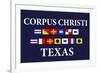 Corpus Christi, Texas - Nautical Flag-Lantern Press-Framed Premium Giclee Print