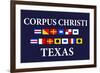 Corpus Christi, Texas - Nautical Flag-Lantern Press-Framed Premium Giclee Print