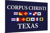 Corpus Christi, Texas - Nautical Flag-Lantern Press-Mounted Premium Giclee Print