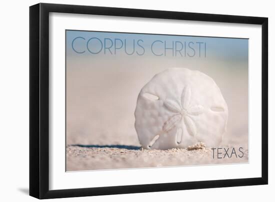 Corpus Christi, Texas - Sand Dollar and Beach-Lantern Press-Framed Art Print