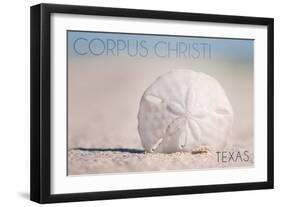 Corpus Christi, Texas - Sand Dollar and Beach-Lantern Press-Framed Art Print