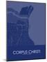 Corpus Christi, United States of America Blue Map-null-Mounted Poster