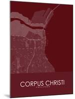 Corpus Christi, United States of America Red Map-null-Mounted Poster