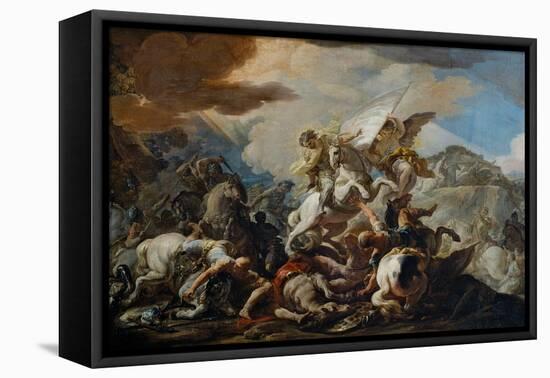 Corrado Giaquinto / 'Battle of Clavijo', 1755-1756, Italian School, Oil on canvas, 77,4 cm x 136...-CORRADO GIAQUINTO-Framed Stretched Canvas