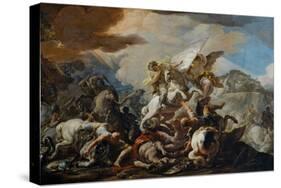 Corrado Giaquinto / 'Battle of Clavijo', 1755-1756, Italian School, Oil on canvas, 77,4 cm x 136...-CORRADO GIAQUINTO-Stretched Canvas