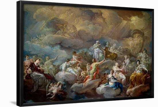Corrado Giaquinto / 'Saints in Glory', 1755-1756, Italian School, Oil on canvas, 97 cm x 137 cm,...-CORRADO GIAQUINTO-Framed Poster