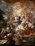 La Santísima Trinidad, la Virgen y santos, 1755-1756-Corrado Giaquinto-Giclee Print