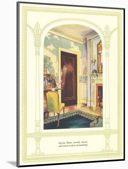 Correct Door Adds Charm-null-Mounted Art Print