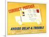 Correct Postage Avoids Delay and Trouble-Gerald Parkinson-Framed Art Print